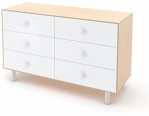 Oeuf 6 Drawer Dresser - Classic - White/Birch