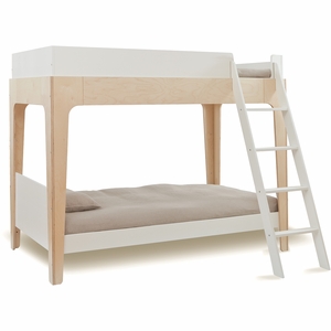 Oeuf Perch Bunk Bed - Twin Size - White/Birch