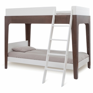 Oeuf Perch Bunk Bed - Twin Size - White/Walnut