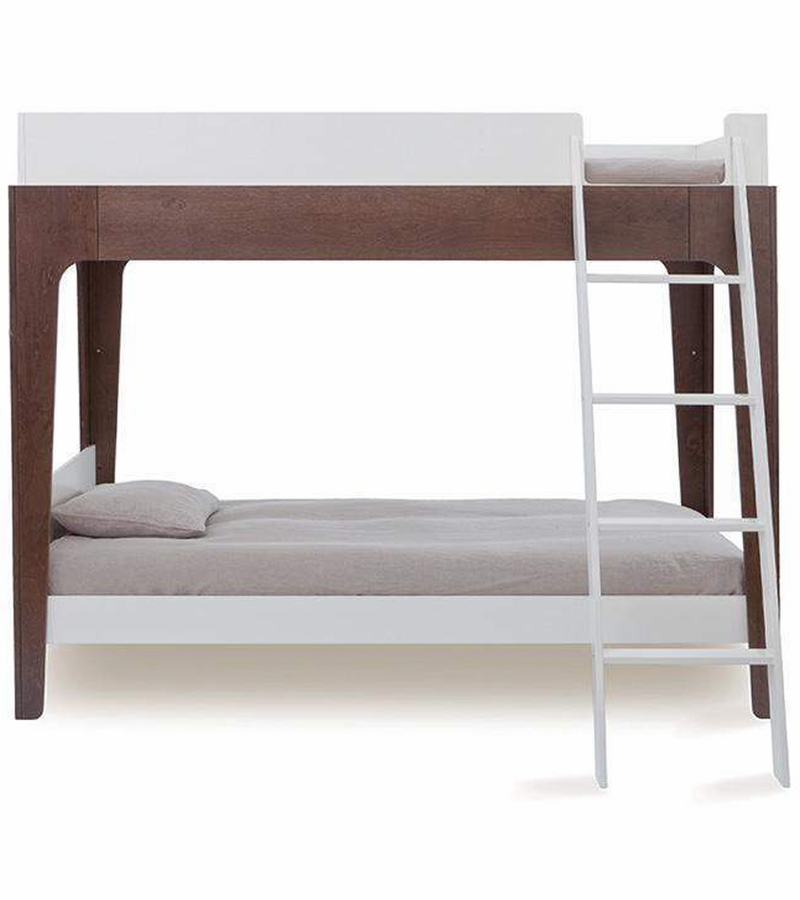 Oeuf Perch Collection Twin Bunk Bed White/Walnut