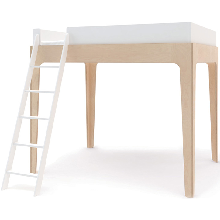 Oeuf Perch Loft Bed Full White/Birch