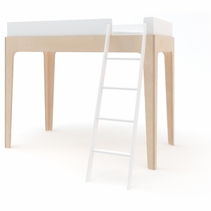 Oeuf Perch Loft Bed - Twin Size - White/Birch