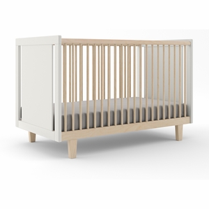 Oeuf Rhea Crib - White/Birch