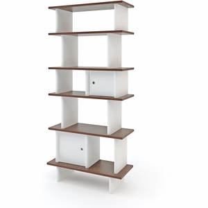 Oeuf Vertical Mini Library - White/Walnut
