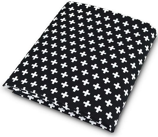 Olli + Lime Crib Sheet - Cross Black