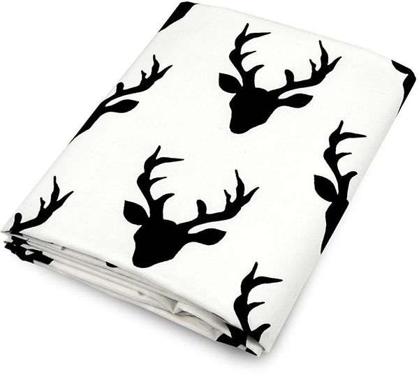 Olli + Lime Crib Sheet - Deer