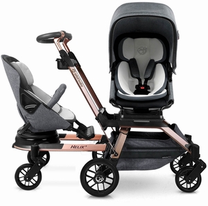 Orbit Baby G5 Double Stroller - Rose Gold/Melange Grey