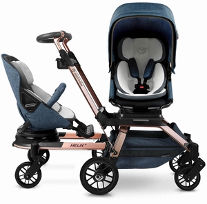 Orbit Baby G5 Double Stroller - Rose Gold/Melange Navy