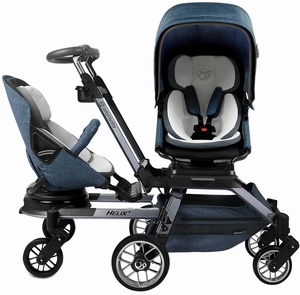 Orbit Baby G5 Double Stroller - Titanium/Melange Navy