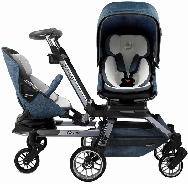 Orbit Baby G5 Double Stroller - Titanium/Melange Navy