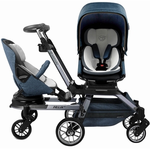 Orbit Baby G5 Double Stroller - Titanium/Melange Navy