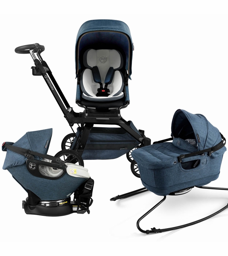Orbit Baby G5 Stroll, Sleep & Ride Travel System Black/Melange Navy
