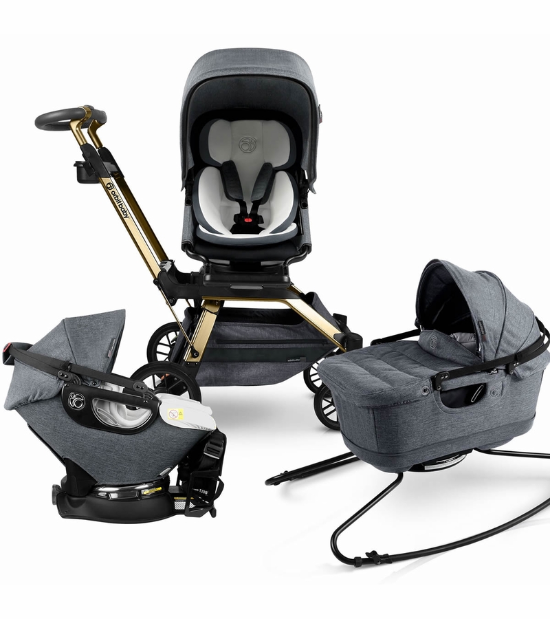 Orbit Baby G5 Stroll, Sleep & Ride Travel System Gold/Melange Grey