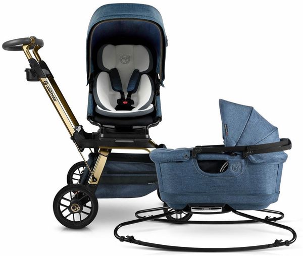Orbit Baby G5 Stroll & Sleep Travel System - Gold/Melange Navy