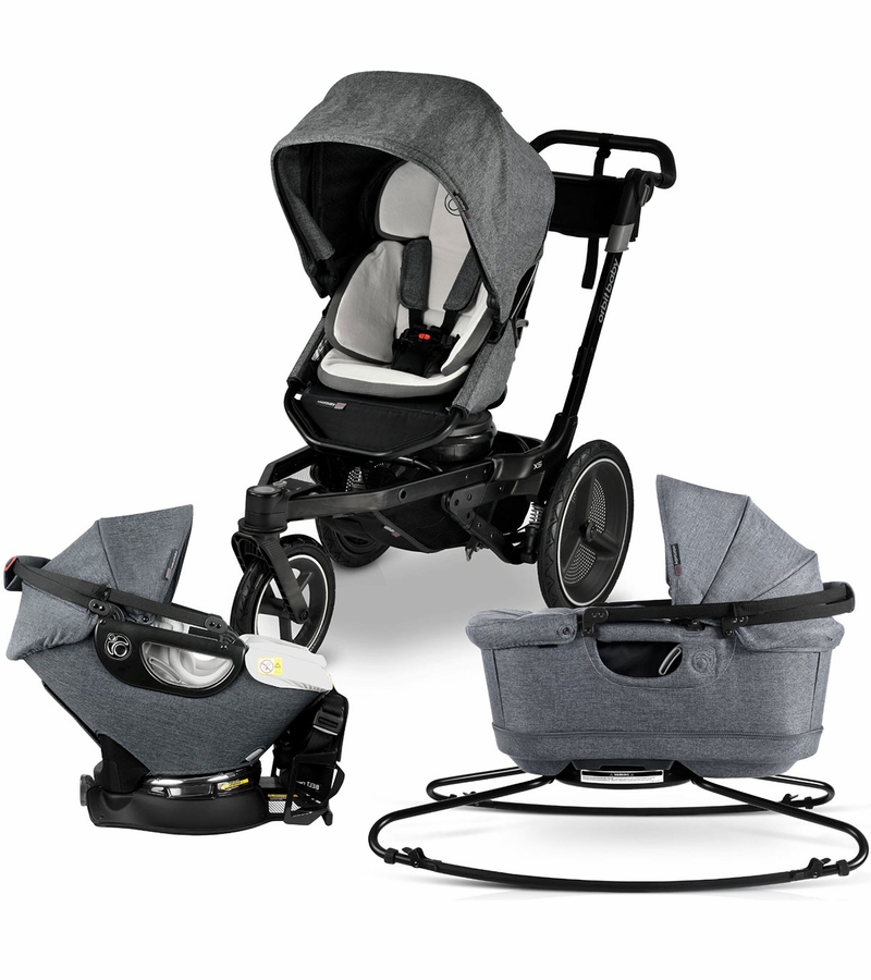 Orbit Baby X5 Jog, Sleep, & Ride Travel System Melange Grey