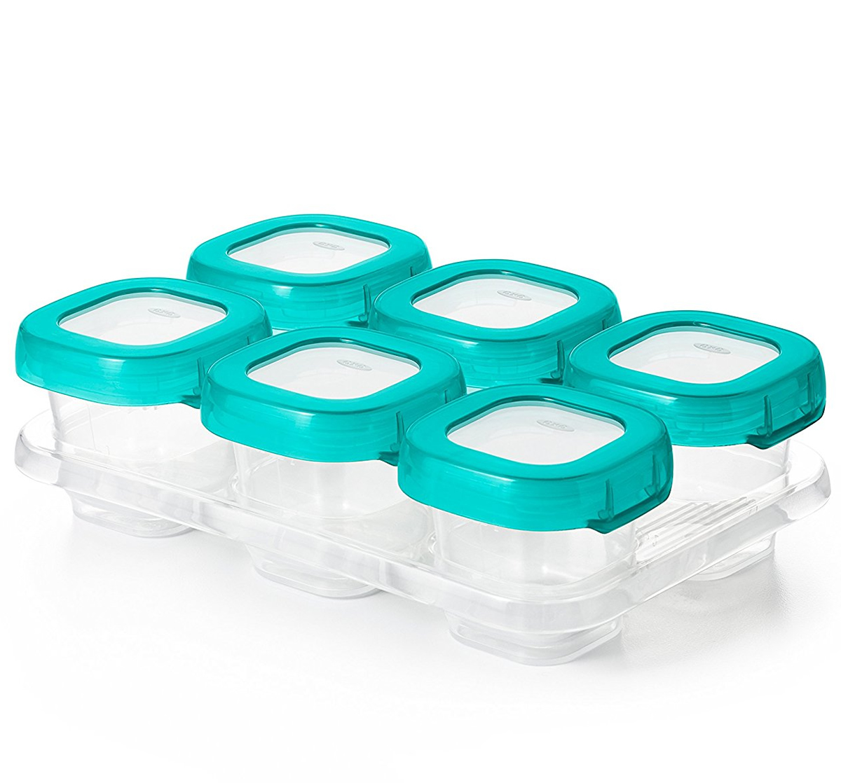 OXO Tot Baby Blocks Freezer Storage Containers, 2 Oz Teal