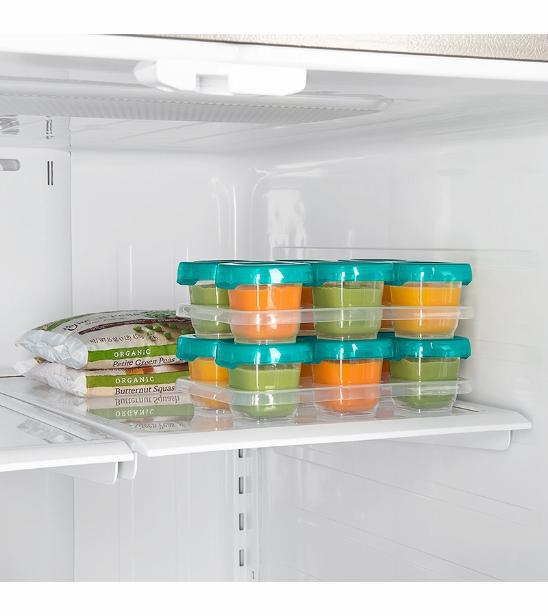 OXO Tot Baby Blocks Freezer Storage Containers, 2 Oz Teal