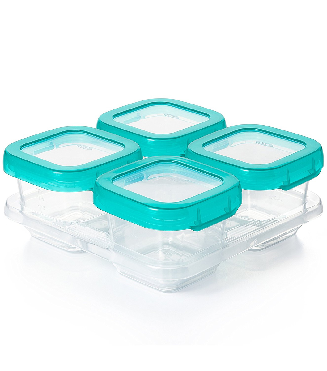 OXO Tot Baby Blocks Freezer Storage Containers, - Teal