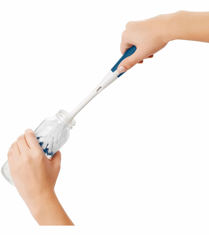 OXO Tot Bottle Brush with Nipple Cleaner & Stand Navy