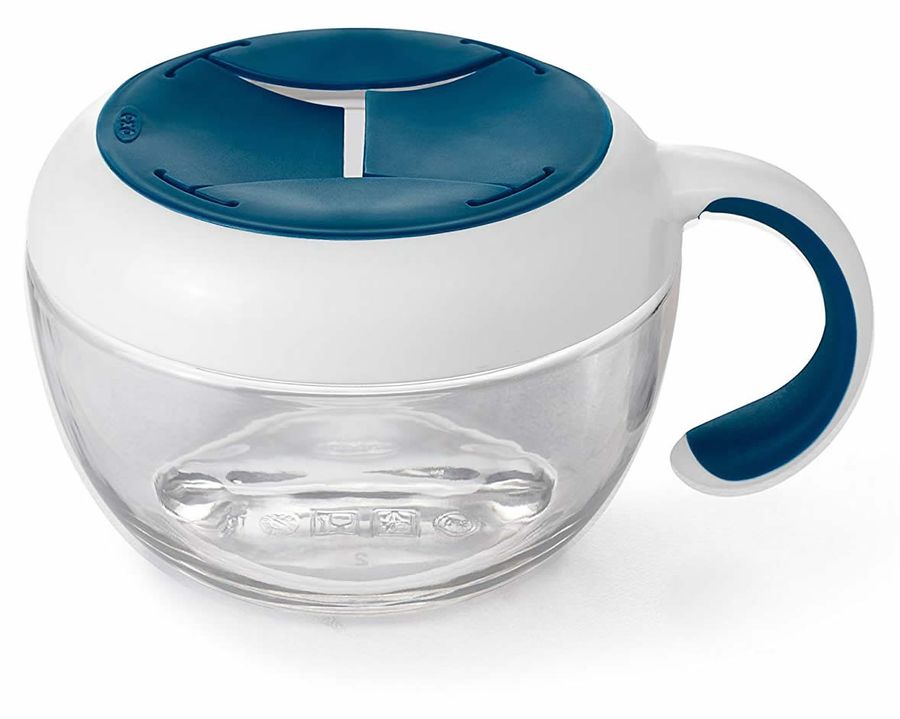 OXO Tot Flippy Snack Cup With Travel Cover Navy