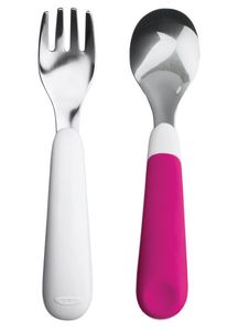OXO Tot Fork & Spoon Set - Pink
