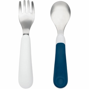 OXO Tot Fork & Spoon Set - Navy
