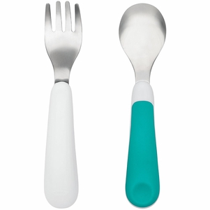OXO Tot Fork & Spoon Set - Teal