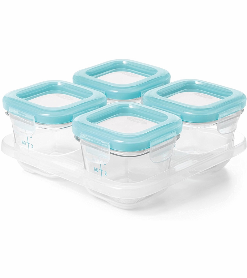 OXO Tot Glass Baby Food Storage Blocks, 4 oz