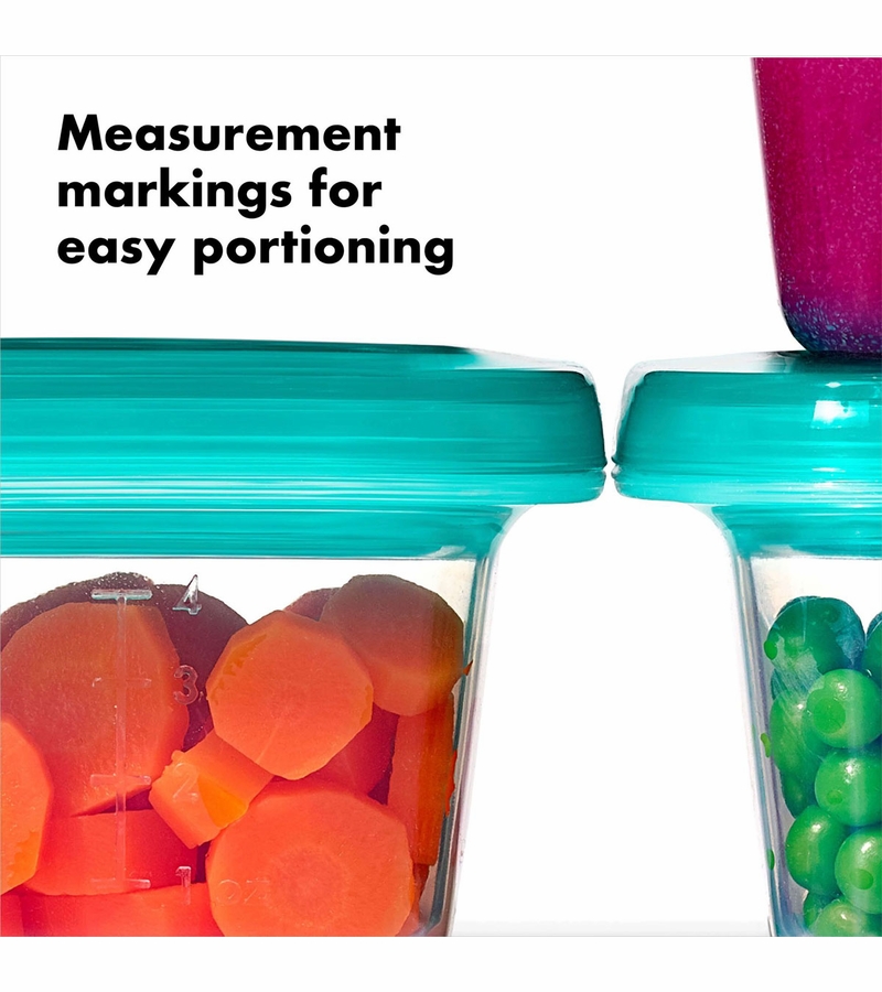 OXO Tot Silicone Freezer Storage Containers, 4 oz Teal