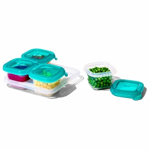 OXO Tot Silicone Freezer Storage Containers, 4 oz - Teal