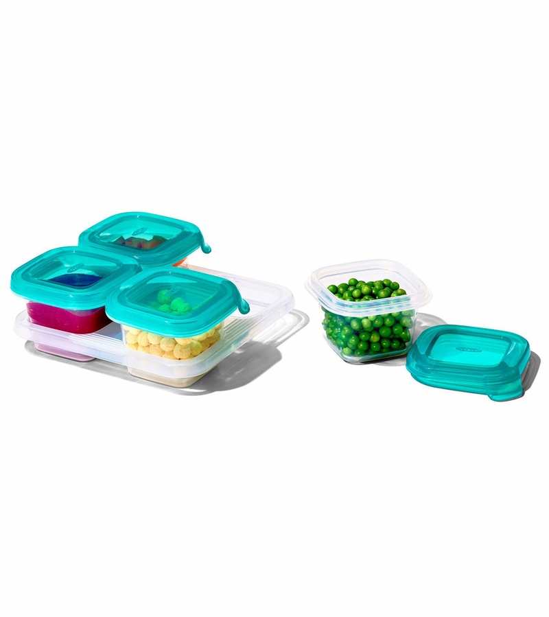OXO Tot Silicone Freezer Storage Containers, 4 oz Teal