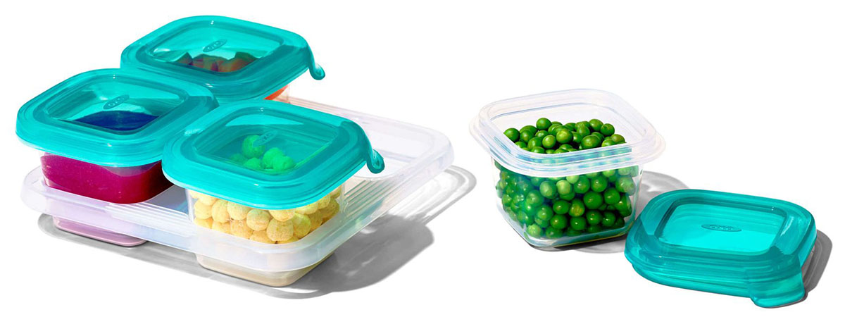 OXO Tot Silicone Freezer Storage Containers, - Teal
