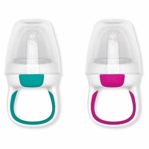 OXO Tot Silicone Self-Feeder 2 Pack - Teal / Pink