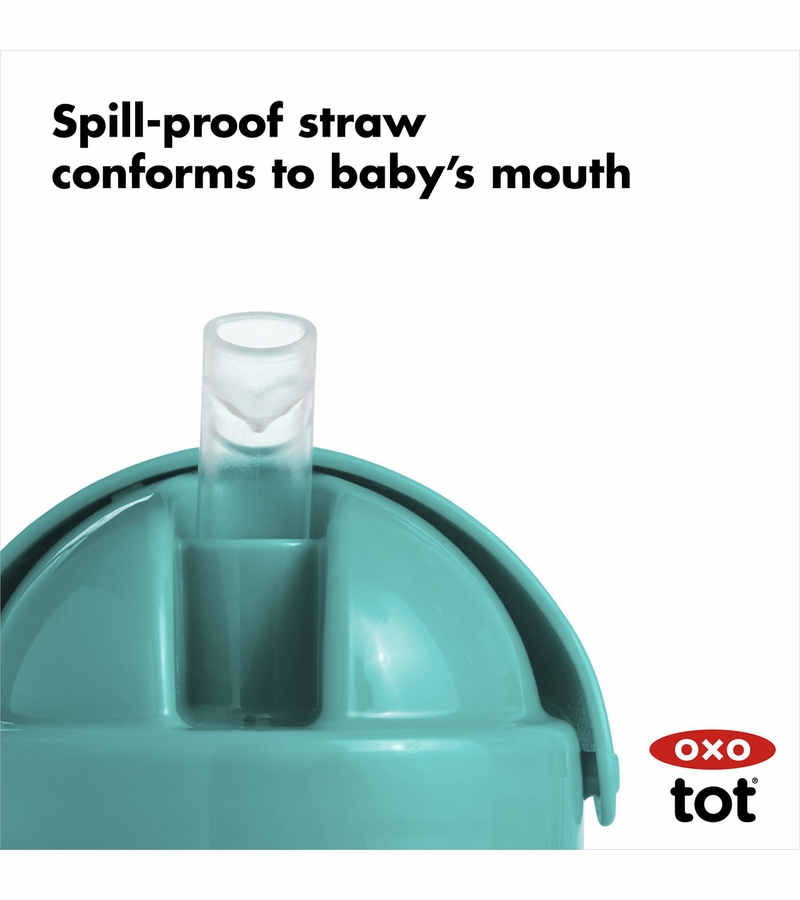 OXO Tot Transitions Straw Cup with Handles, 6 oz Teal