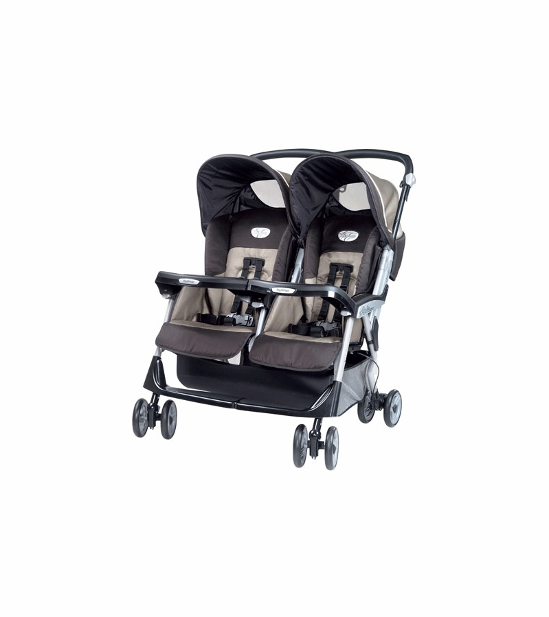 Peg Perego Aria Twin 60/40 Stroller 2008 Moka
