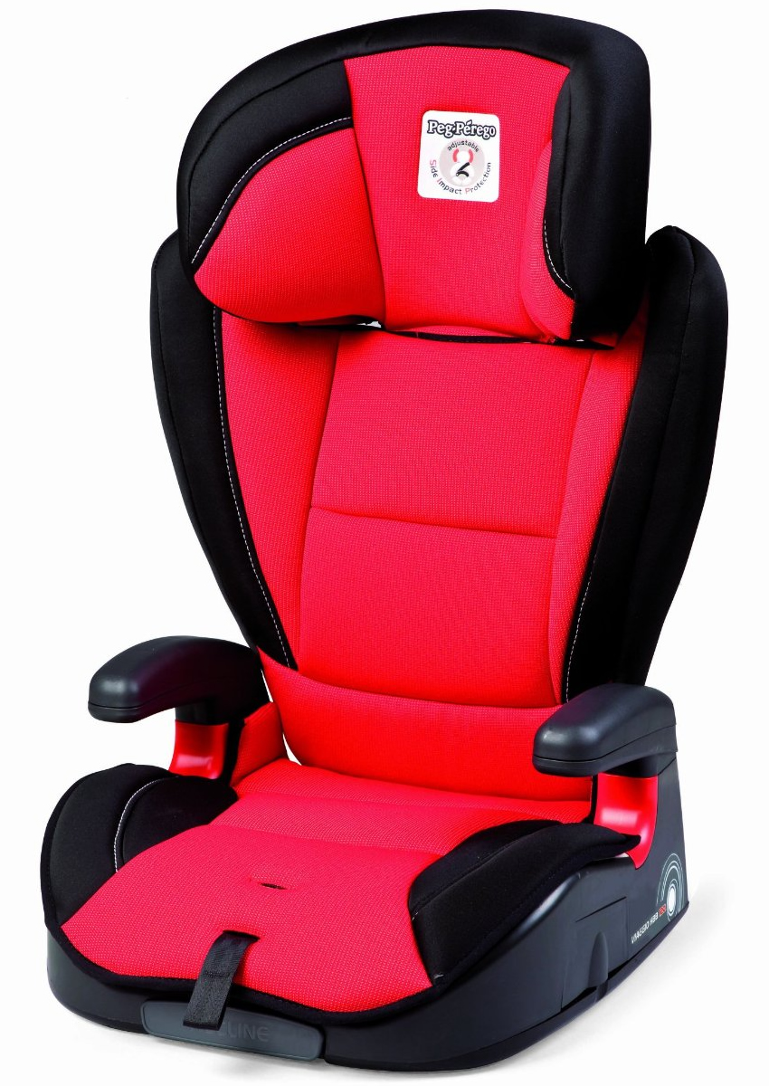 Peg Perego Viaggio HBB 120 High Back Booster Car Seat in Crystal Red