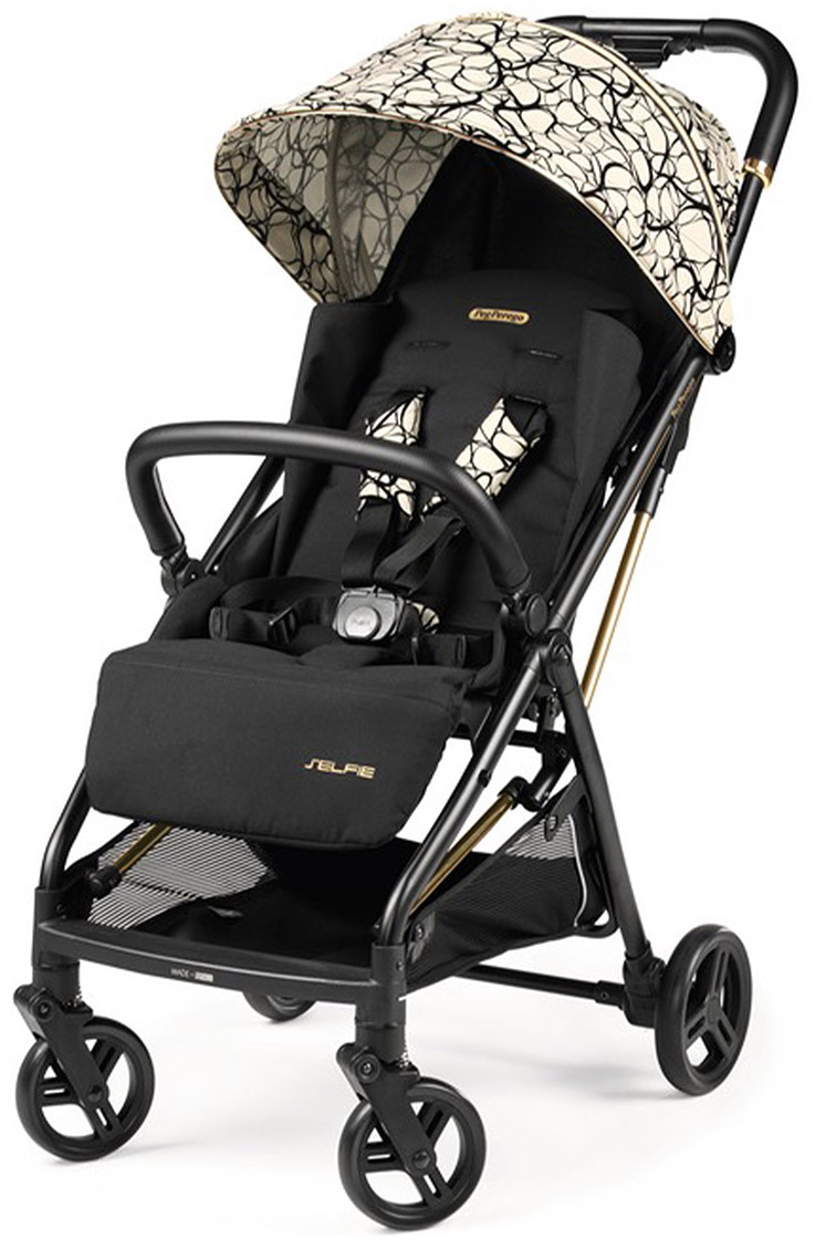 Peg Perego Selfie Compact Stroller Graphic Gold