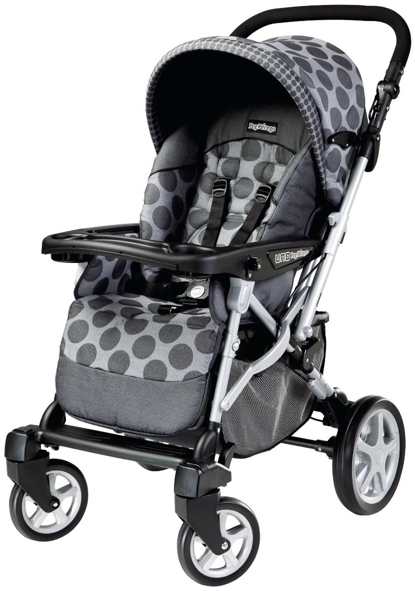 Peg Perego Uno Full Size Stroller - Pois Grey