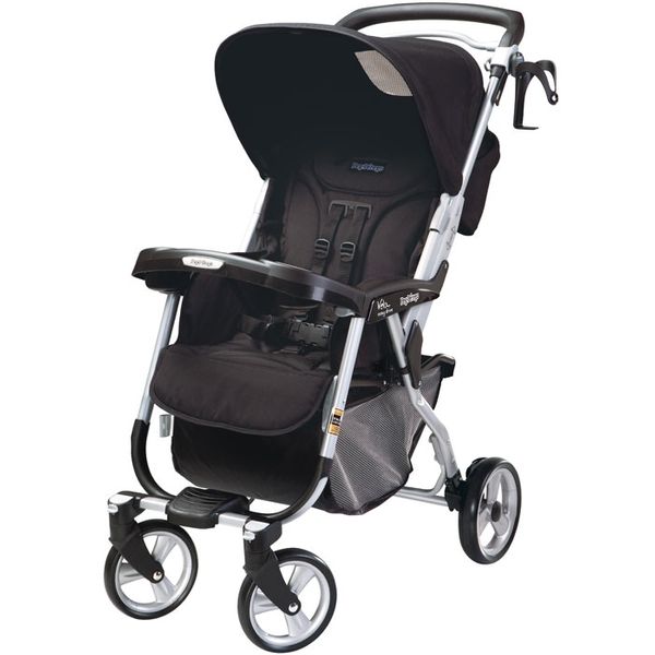 Peg Perego Vela Easy Drive Lightweight Compact Stroller Nero