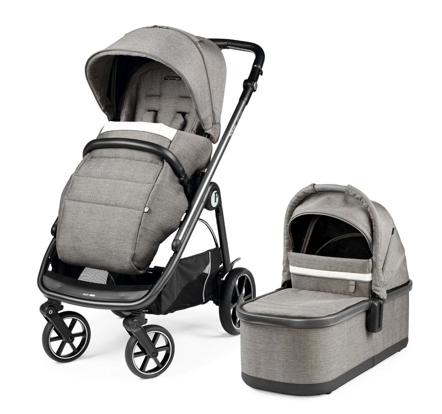Peg Perego Veloce Stroller + Bassinet Bundle - City Grey