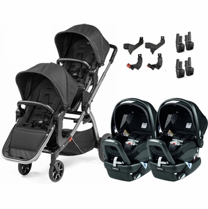 Peg Perego YPSI + Primo Viaggio 4-35 Nido Twin Travel System Bundle - Onyx