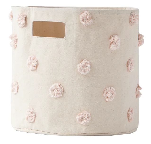 Petit Pehr Pom Pom Basket Bin Blush
