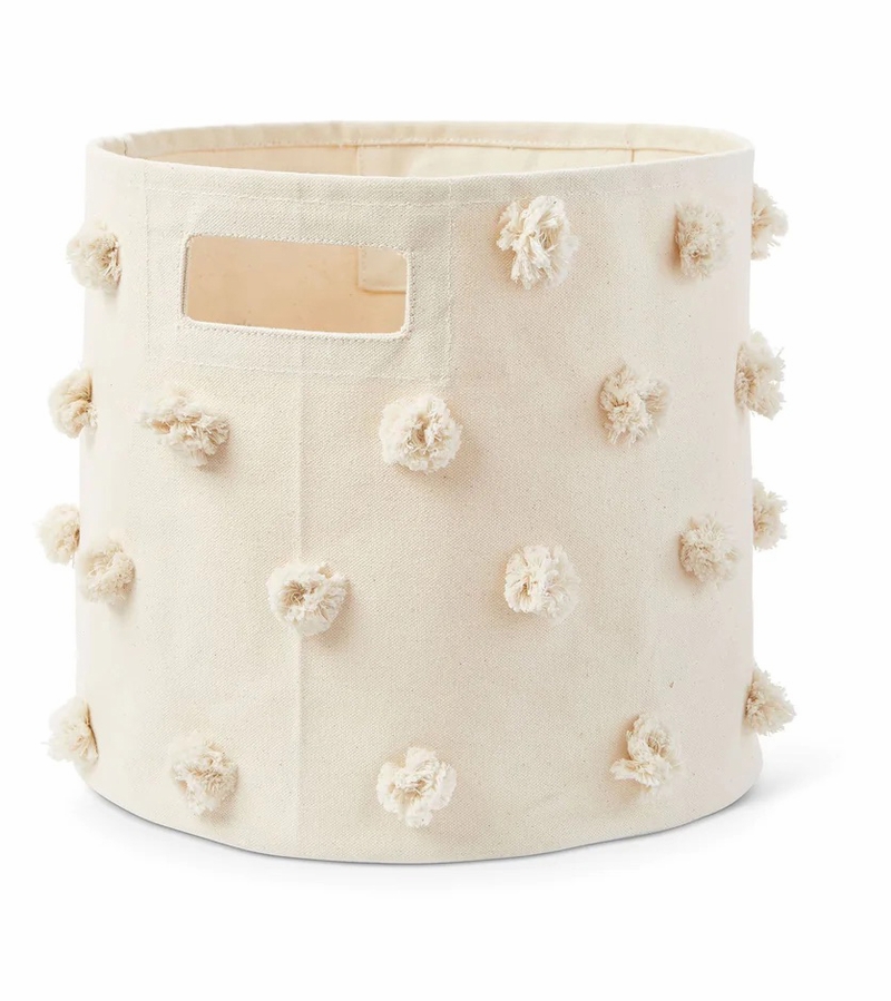 Petit Pehr Pom Pom Basket Bin Natural