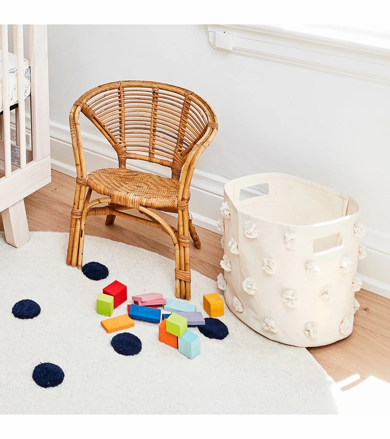 Petit Pehr Pom Pom Basket Bin Natural