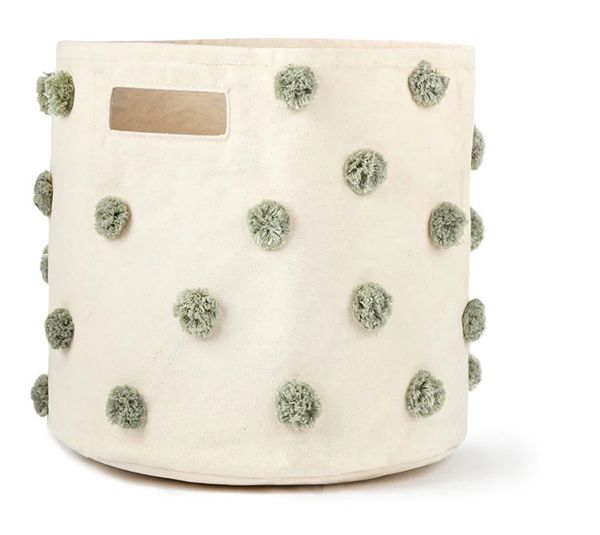 Petit Pehr Pom Pom Basket - Bin - Sage