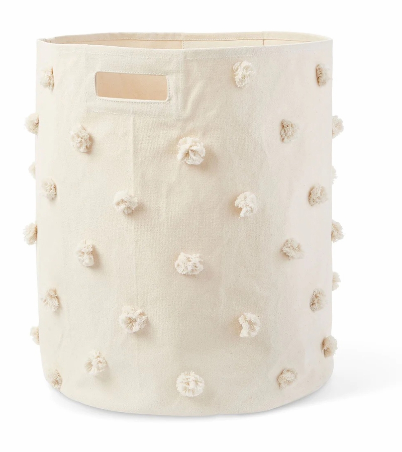 Petit Pehr Pom Pom Basket Hamper Natural