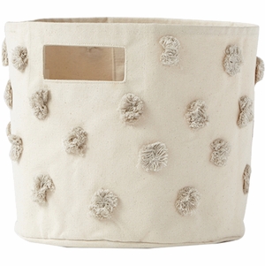 Petit Pehr Pom Pom Pint Storage Basket - Grey