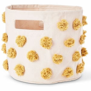 Petit Pehr Pom Pom Pint Storage Basket - Marigold