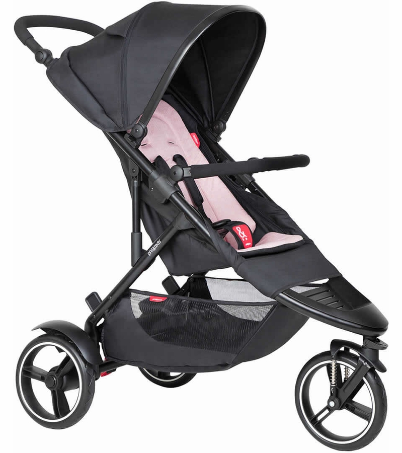 Phil & Teds Dot Stroller & Liner Black/Blush