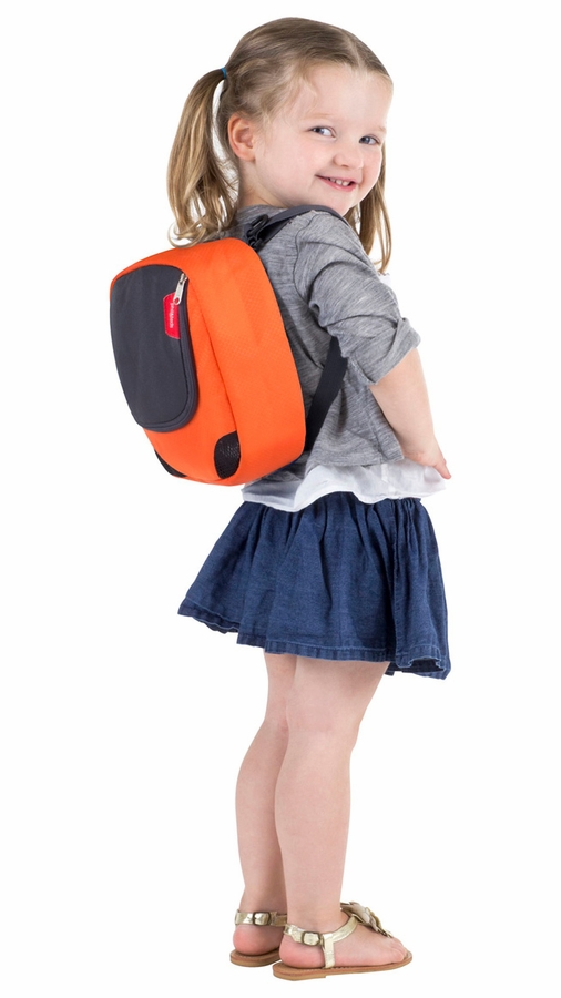 Phil & Teds Parade Backpack Diaper Bag Baby Carrier Orange / Grey